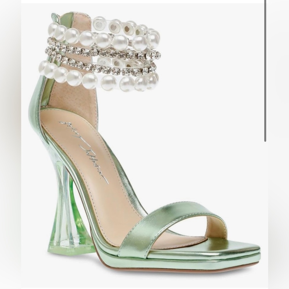 New with box - 7.5 - Betsey Johnson Women's Sb-Rider Heeled Sandal - in Mint